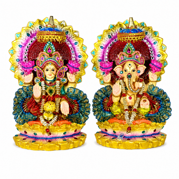 Terracotta Laxmi and Ganesha