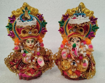 Terracotta Laxmi and Ganesha Decoration