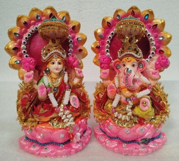 Terracotta Laxmi and Ganesha Decoration