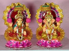Terracotta Laxmi and Ganesha Decoration