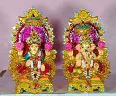 Terracotta Laxmi and Ganesha Decoration