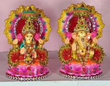 Terracotta Laxmi and Ganesha Decoration