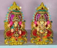 Terracotta Laxmi and Ganesha Decoration
