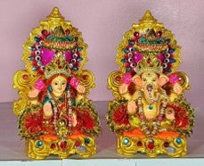 Terracotta Laxmi and Ganesha Decoration