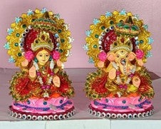 Terracotta Laxmi and Ganesha Decoration