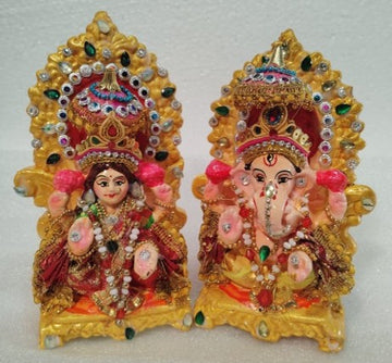 Terracotta Laxmi and Ganesha Decoration