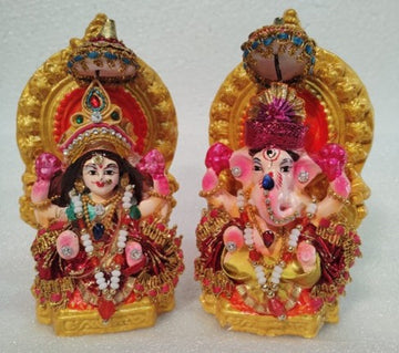 Terracotta Laxmi and Ganesha Decoration