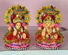 Terracotta Laxmi and Ganesha Decoration