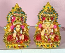 Terracotta Laxmi and Ganesha Decoration