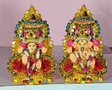 Terracotta Laxmi and Ganesha Decoration