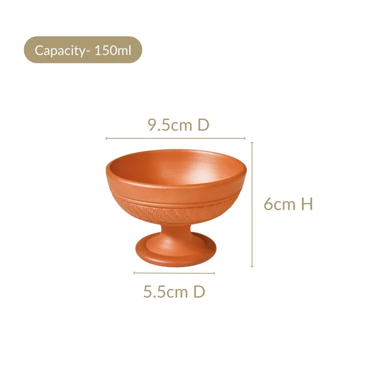 Terracotta Dessert Bowls Set Of 4 150ml