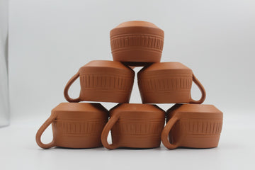 TERRCOTTA HANDICRAFT TEA CUP SET 6 -Natural Clay Kulhad