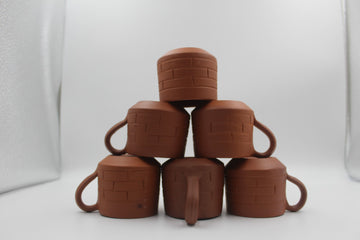TERRACOTTA HANDICRAFT TEA CUP SET 6 - NATURAL CLAY KULHAD