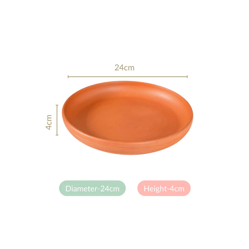 Terracotta Dinner Plates Set Of 4 9 Inch