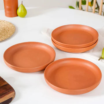 Terracotta Dinner Plates Set Of 4 9 Inch