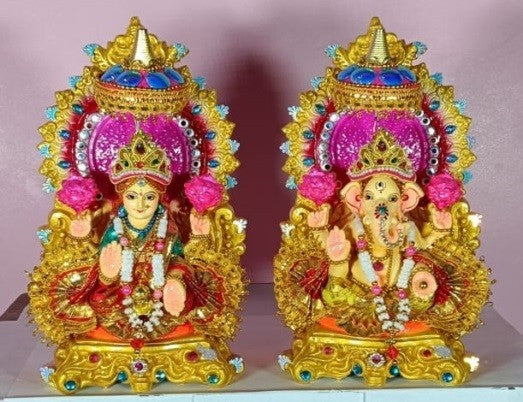 Terracotta Laxmi and Ganesha Decoration