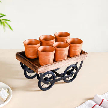 Set of 6 Terracotta Kulhad Tumblers