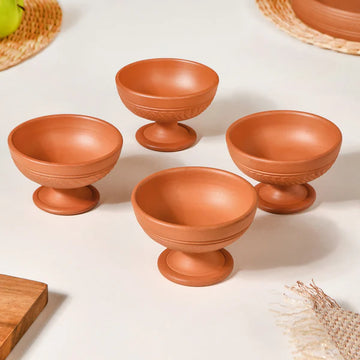 Terracotta Dessert Bowls Set Of 4 150ml