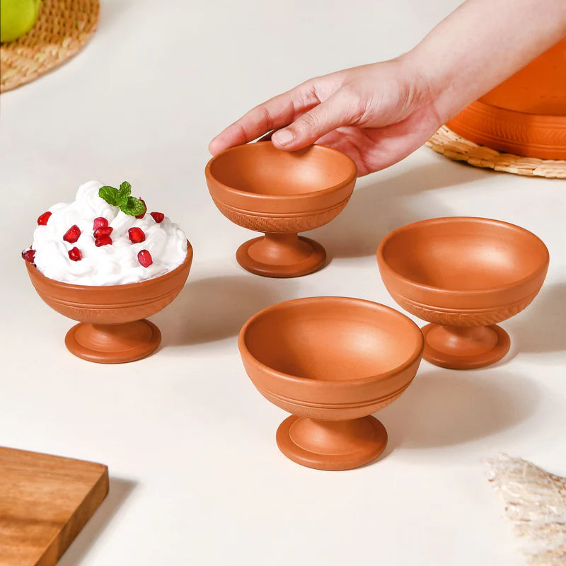 Terracotta Dessert Bowls Set Of 4 150ml