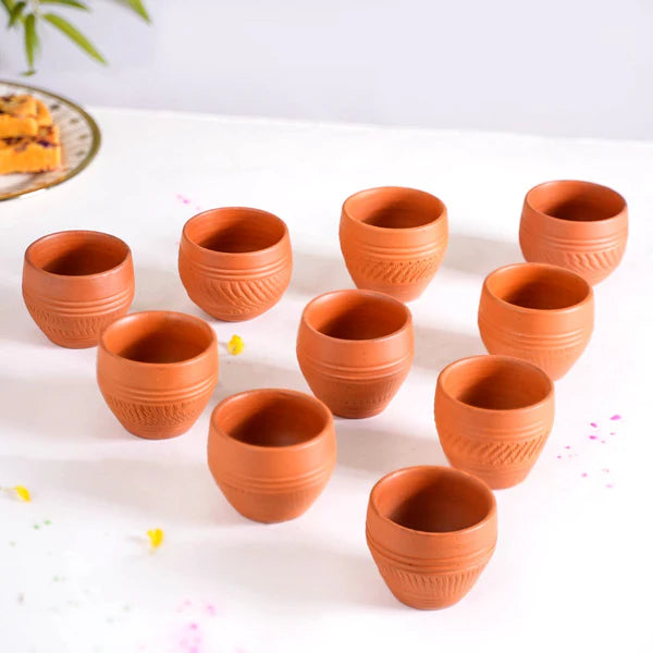 Sustainable Terracotta Tea Cups 80ml