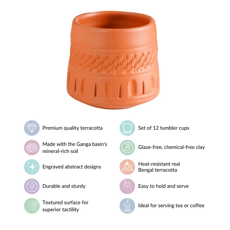 Engraved Terracotta Tumblers  100ml